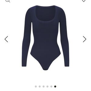 Skims Black Long Sleeve Bodysuit